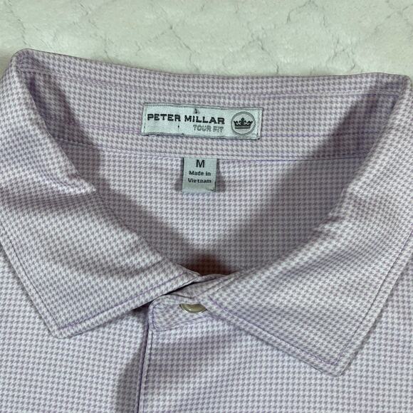 Peter Millar Tour Fit Provo Golf Club Turks & Caico Polo Shirt Purple Men’s S Md - Picture 4 of 7